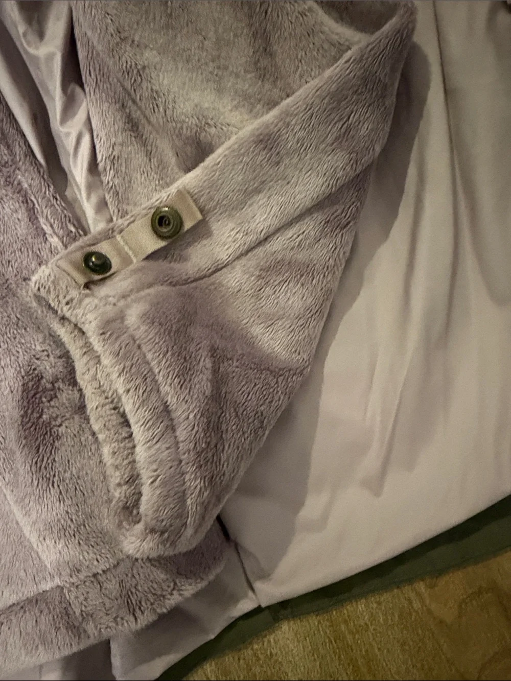 North Face Osolita Olive Green 3 in 1 Hooded Jacket with Lavender zip in Lining